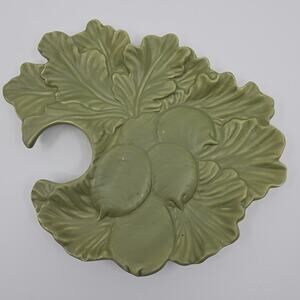 Vintage Original Bergschrund Seattle Grape Leaf Plate Dish NEW NWOB Rare Retired